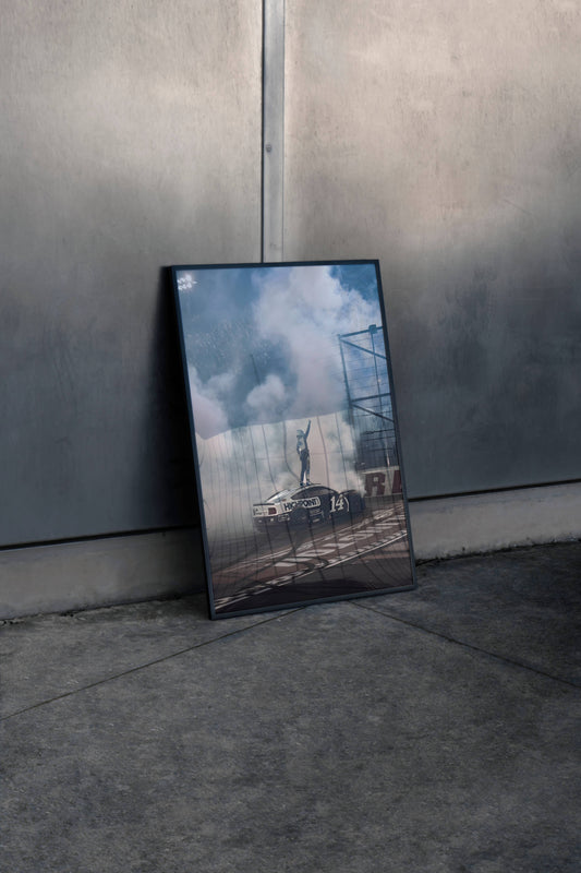 NASCAR Victory Burnout Poster Frame
