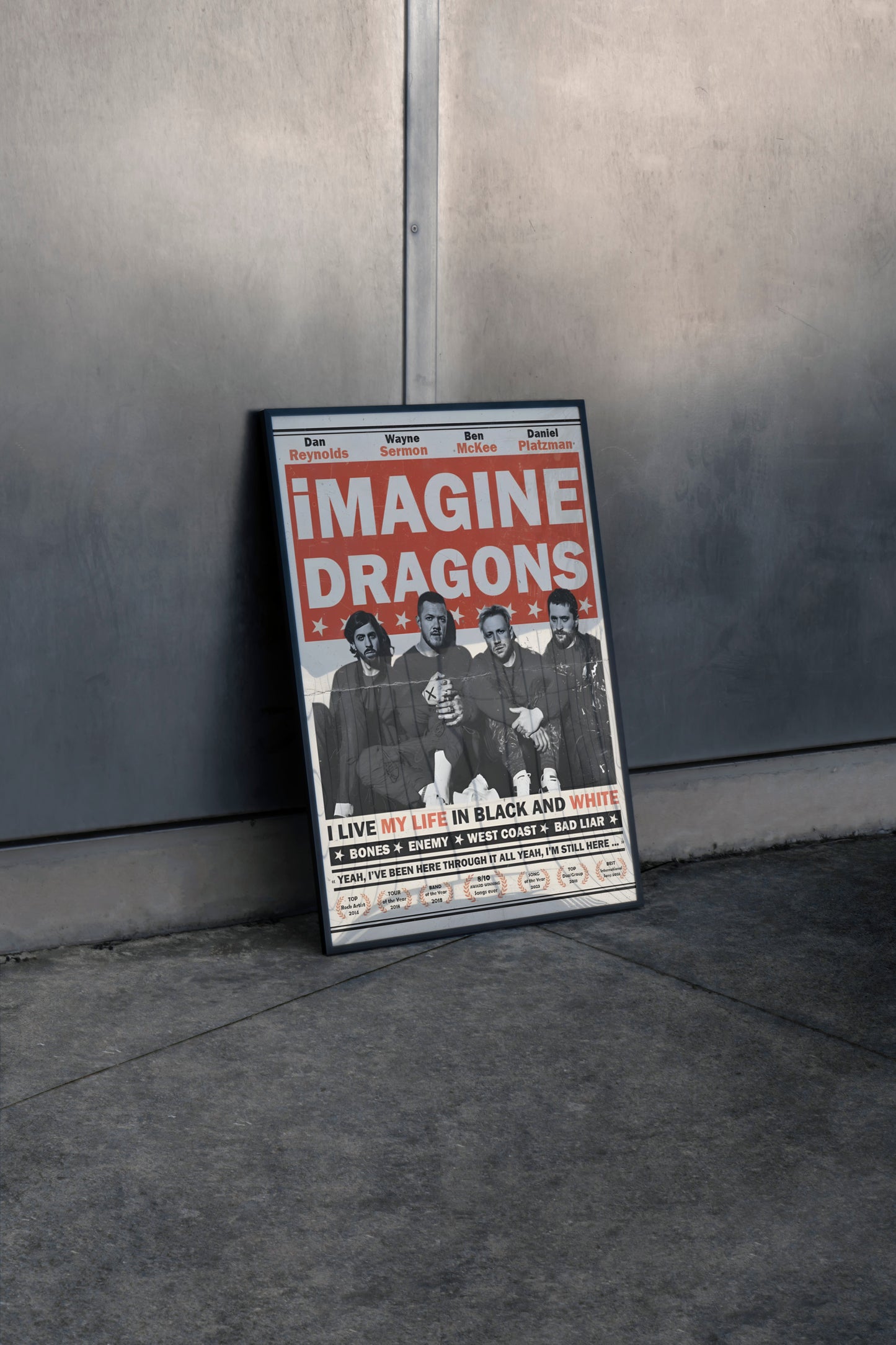 Imagine Dragons Band Poster Frame