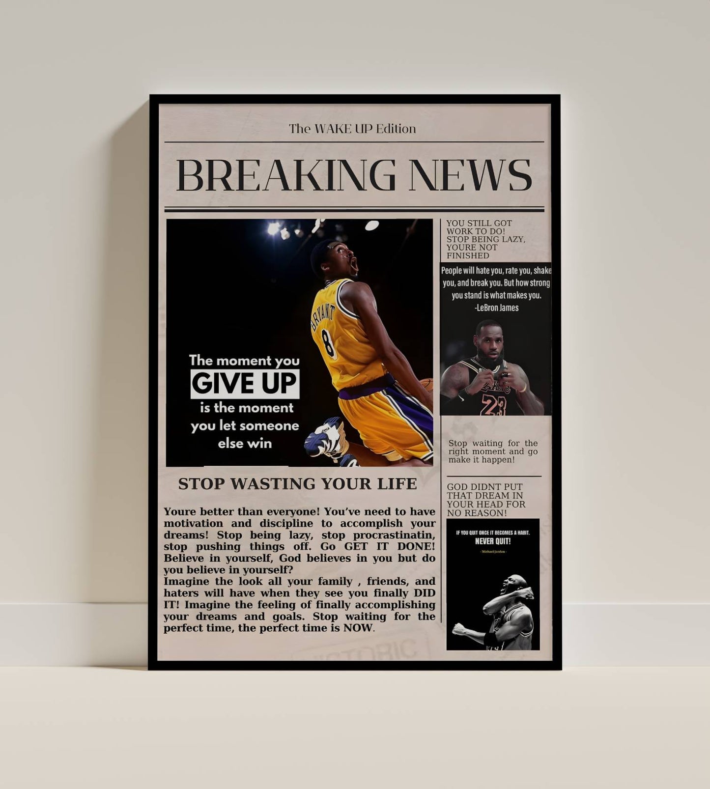 Kobe Bryant Breaking News Frame