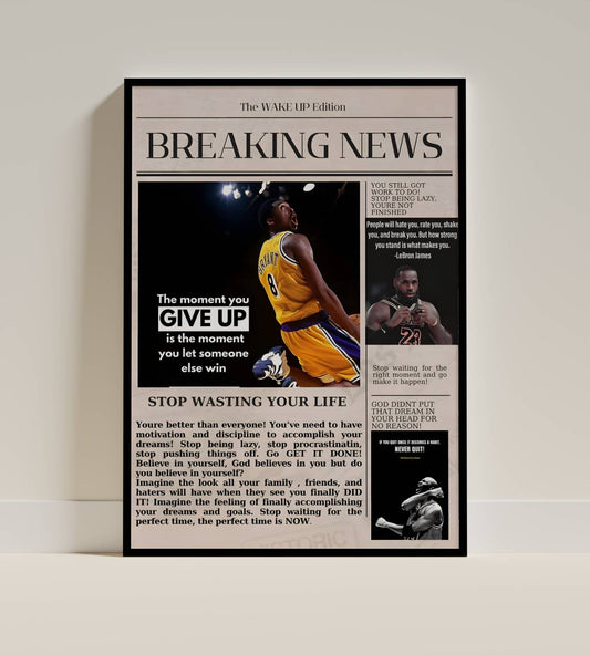 Kobe Bryant Breaking News Frame