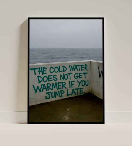 Cold Water Quote Motivational Frame