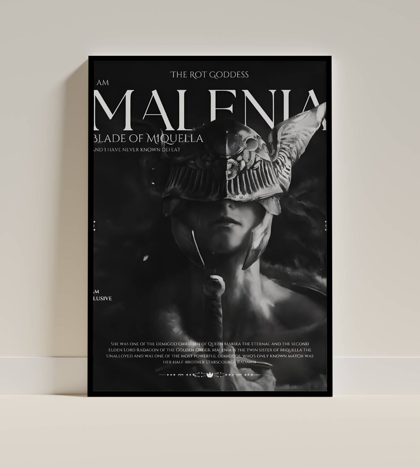 Malenia Blade of Miquella Elden Ring Poster Frame