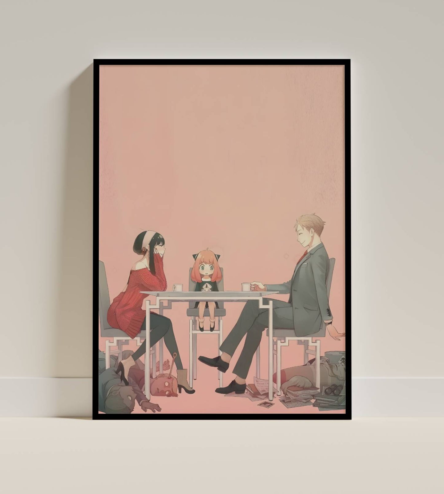 Spy X family Illustration Poster Frame