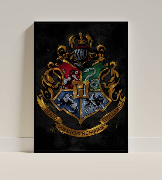 Harry Potter Hogwarts Crest Art Poster Frame