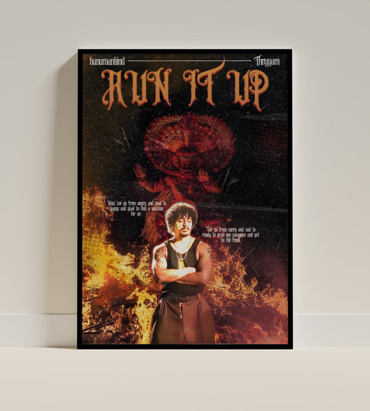 Run It Up Hip Hop Poster Frame