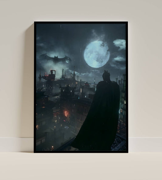 Batman Gotham City Night Art Poster Frame