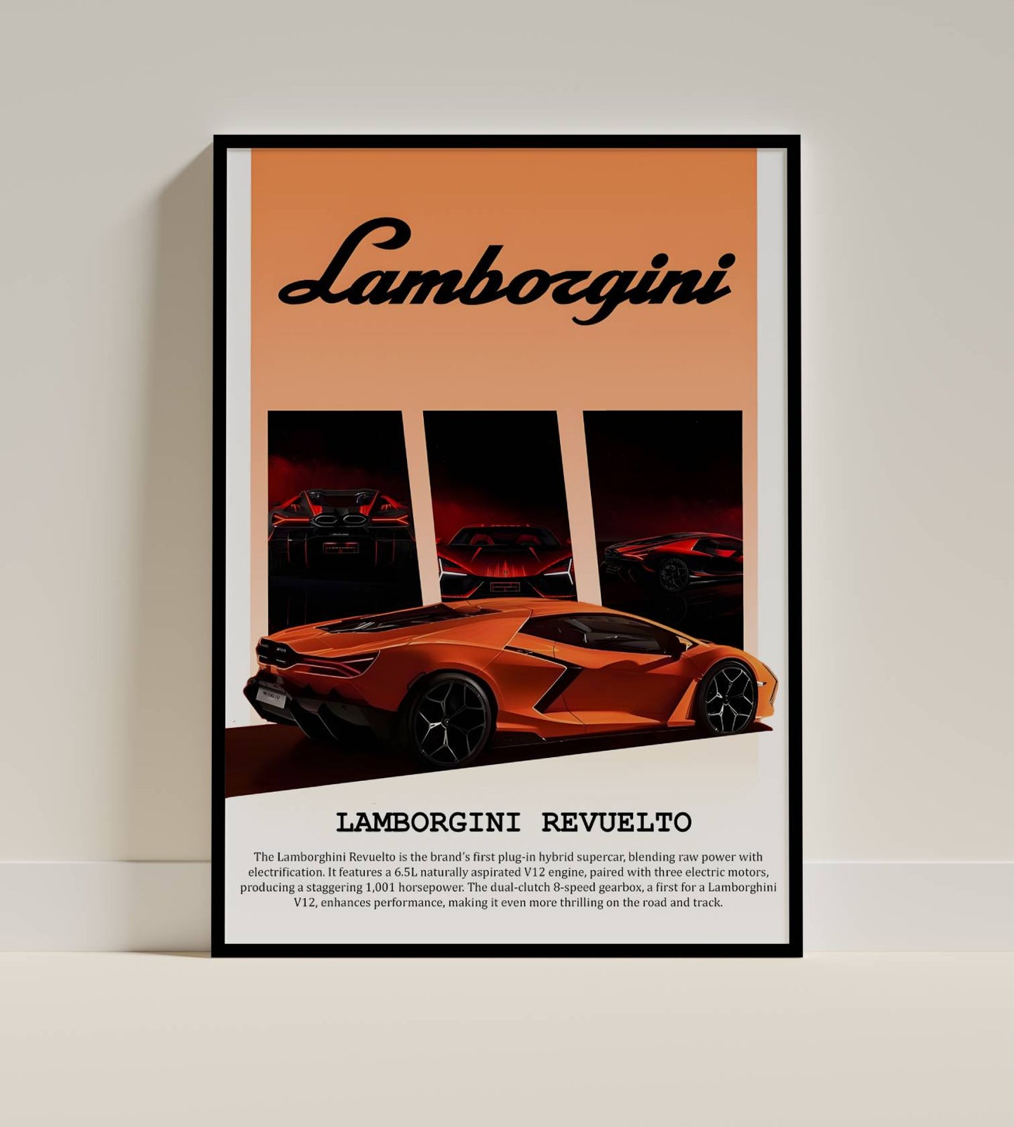Lamborghini Revuelto Poster Frame