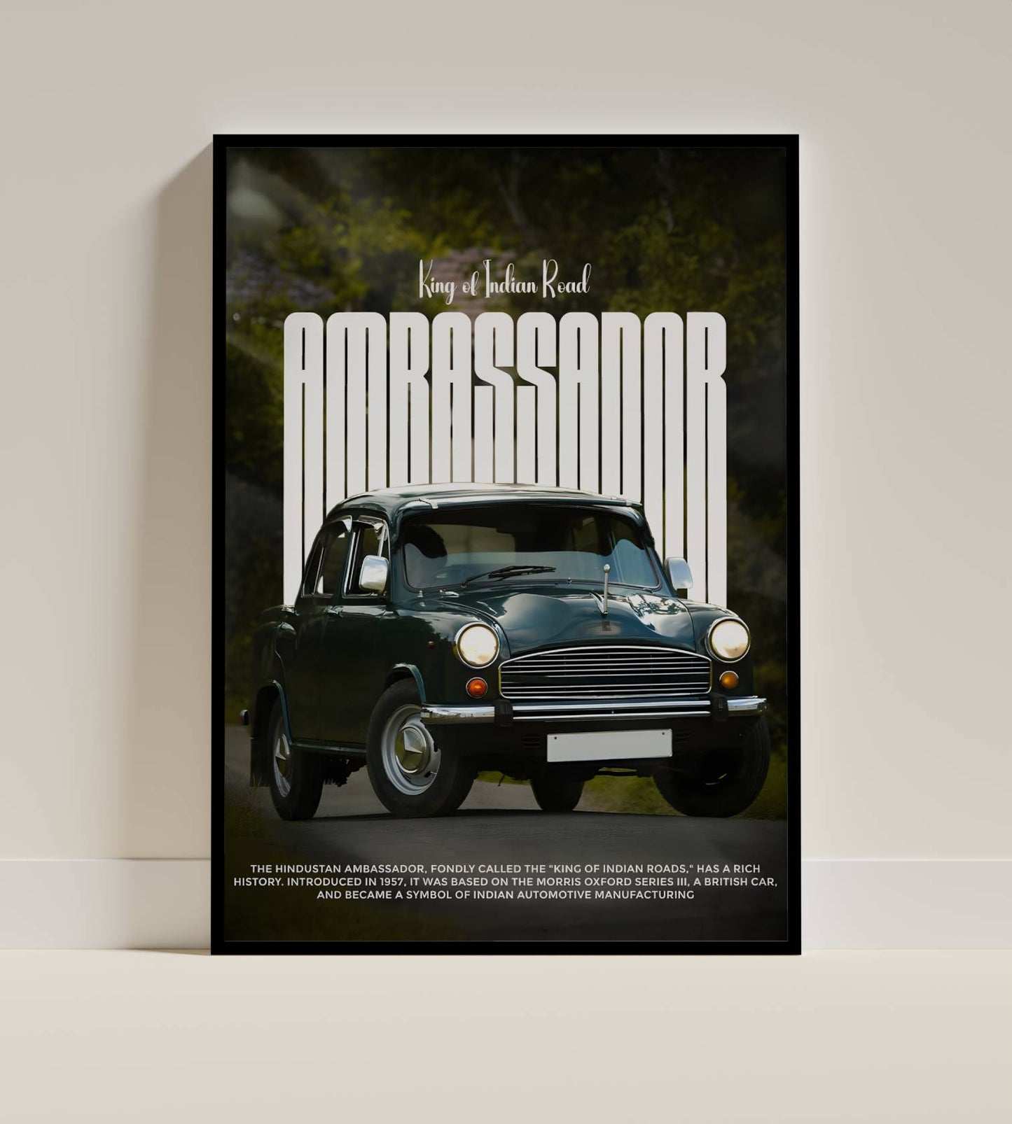 Black Ambassador (King of Indian roads) Poster Frame