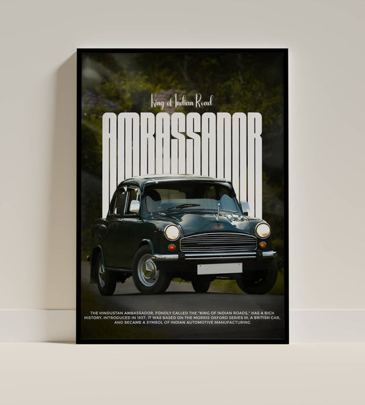 Black Ambassador (King of Indian roads) Poster Frame