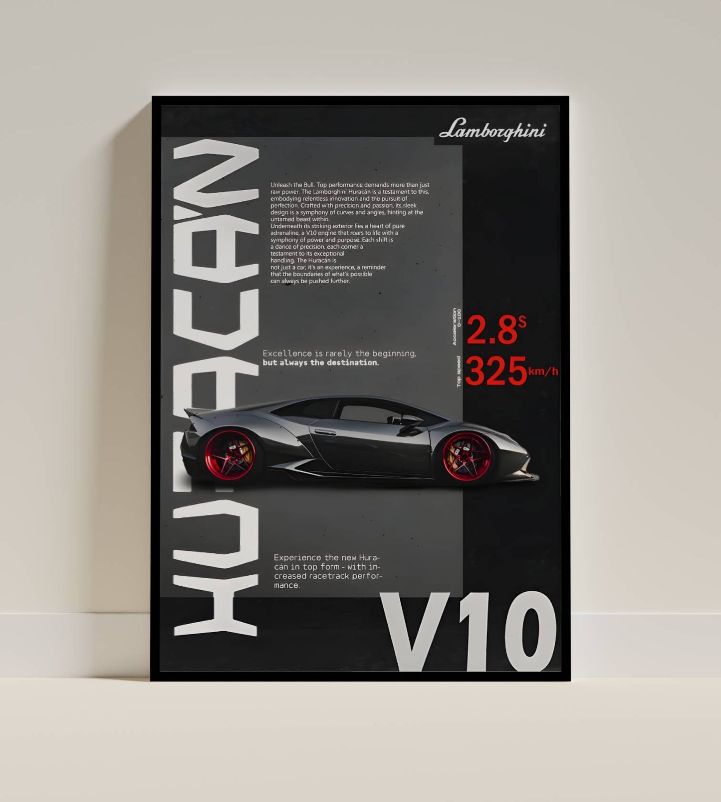 Lamborghini Huracan V10 Poster Frame