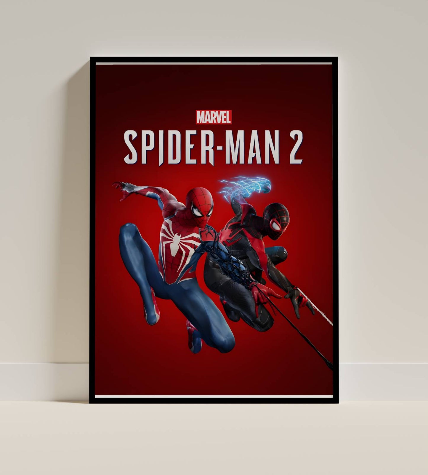 Marvel Spider-Man 2 Red Action Poster Frame