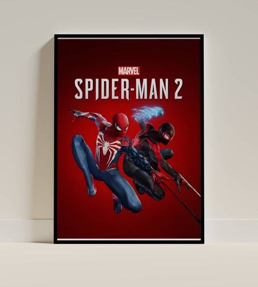 Marvel Spider-Man 2 Red Action Poster Frame