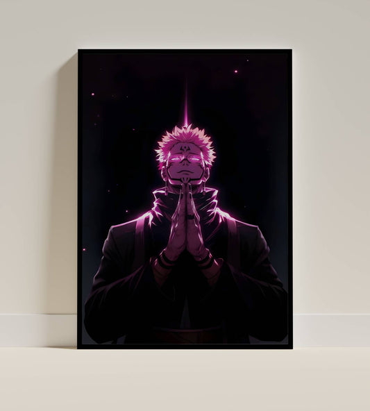 Ryomen Sukuna AURA FARM Art Poster Frame