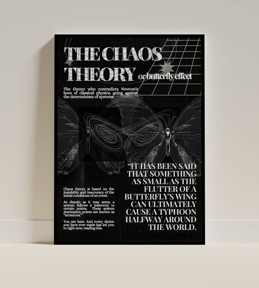 Chaos Theory Butterfly Effect Poster Frame