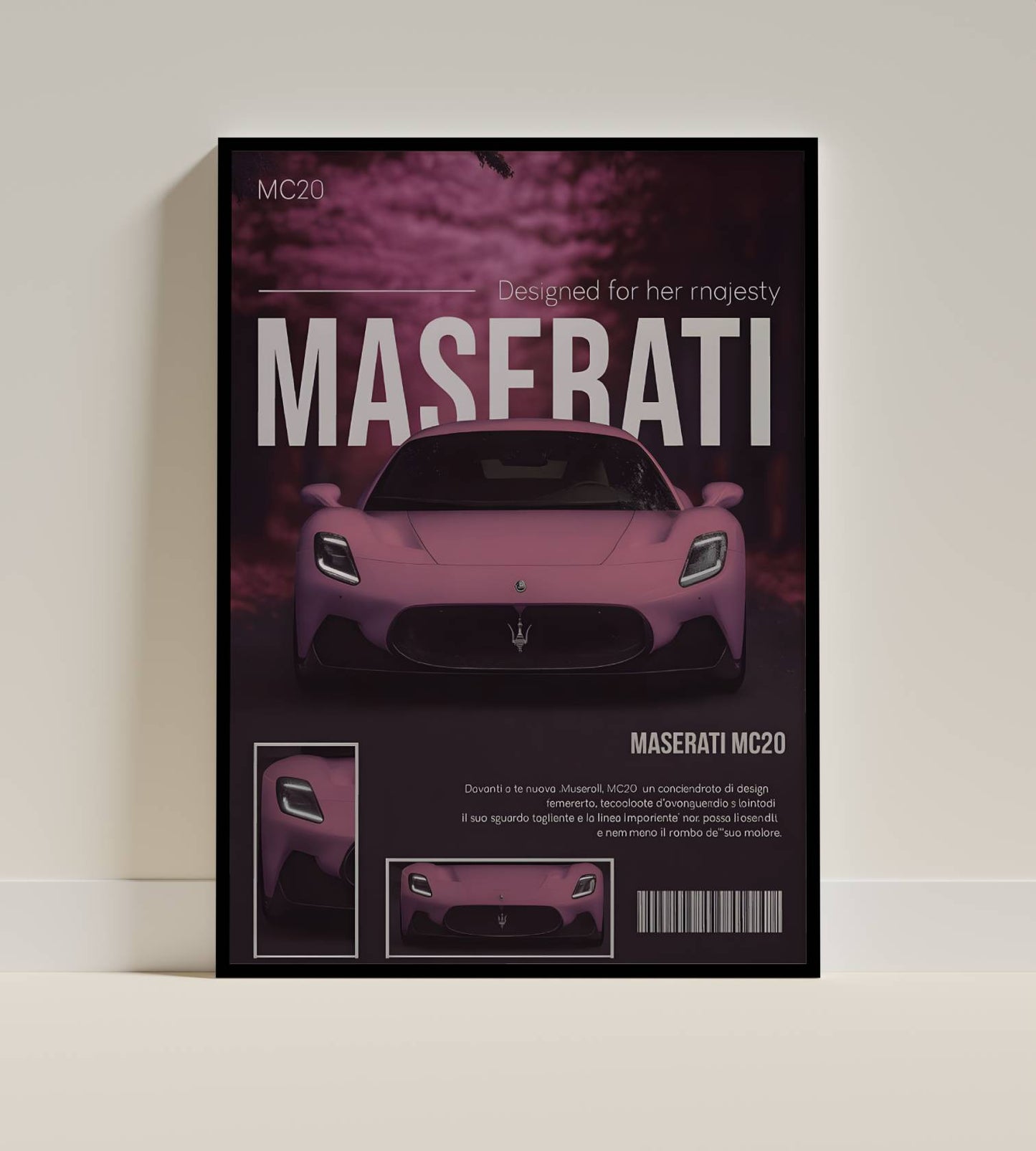 Maserati Car Poster Frame