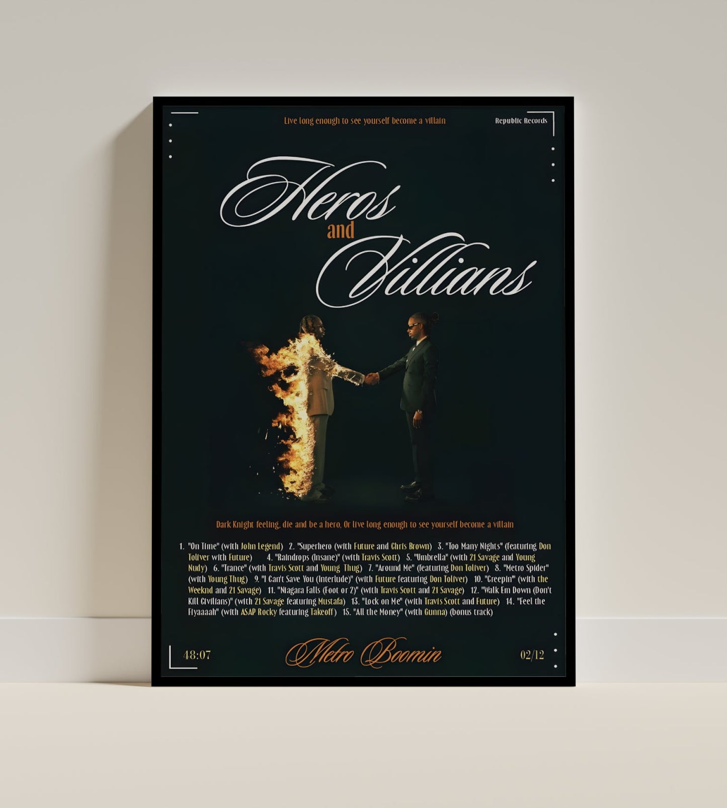 Metro Boomin Heroes and Villains Frame