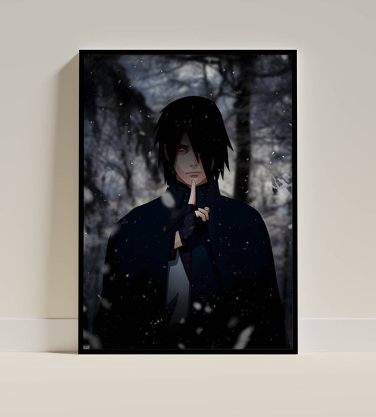 Sasuke Uchiha Naruto Anime Art Poster Frame