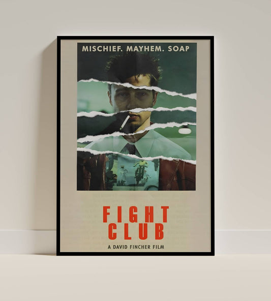 Fight Club Iconic Cult Classic Movie Poster Frame