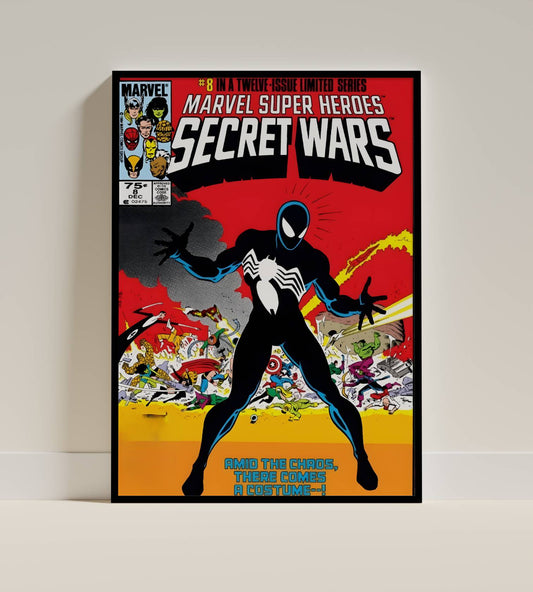 Marvel Secret Wars Classic Superhero Comic Poster Art Frame