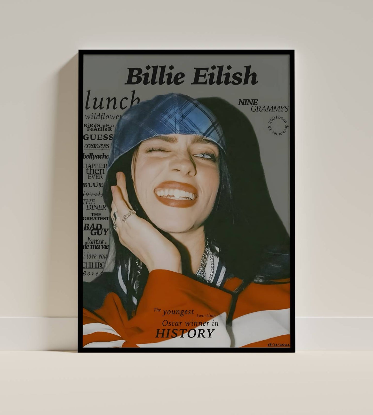 Billie Eilish Nine Grammys Frame