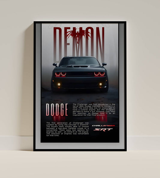 Dodge Demon SRT Poster Frame