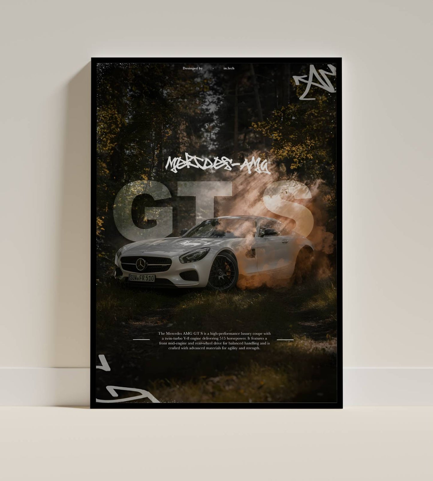 Mercedes GTS Car Poster Frame