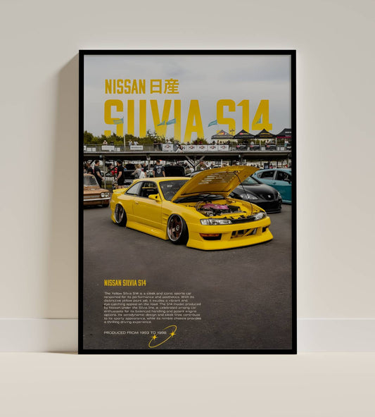 NISSAN SILVIA S14 Poster Frame
