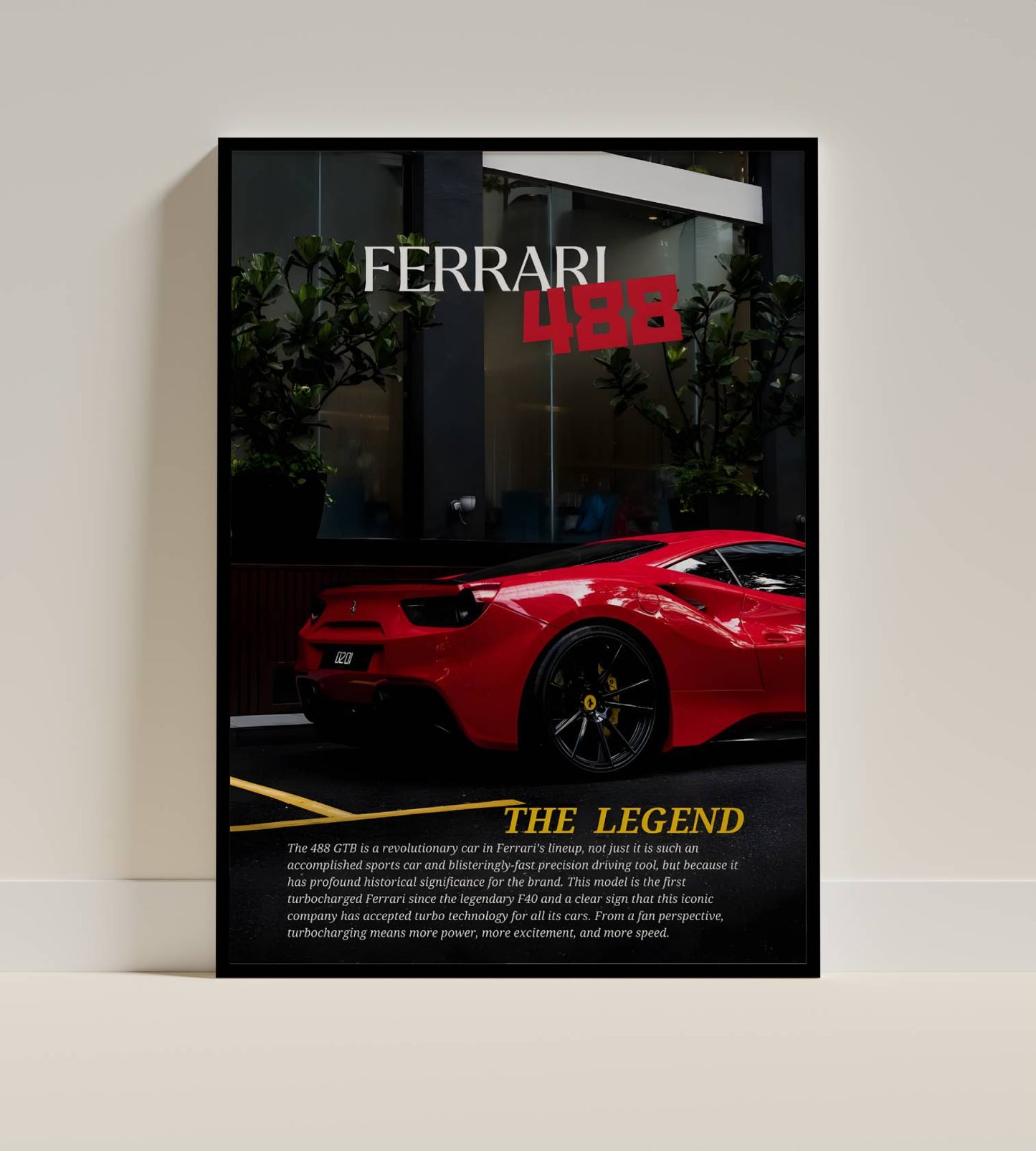 Ferrari 488 Legend Poster Frame