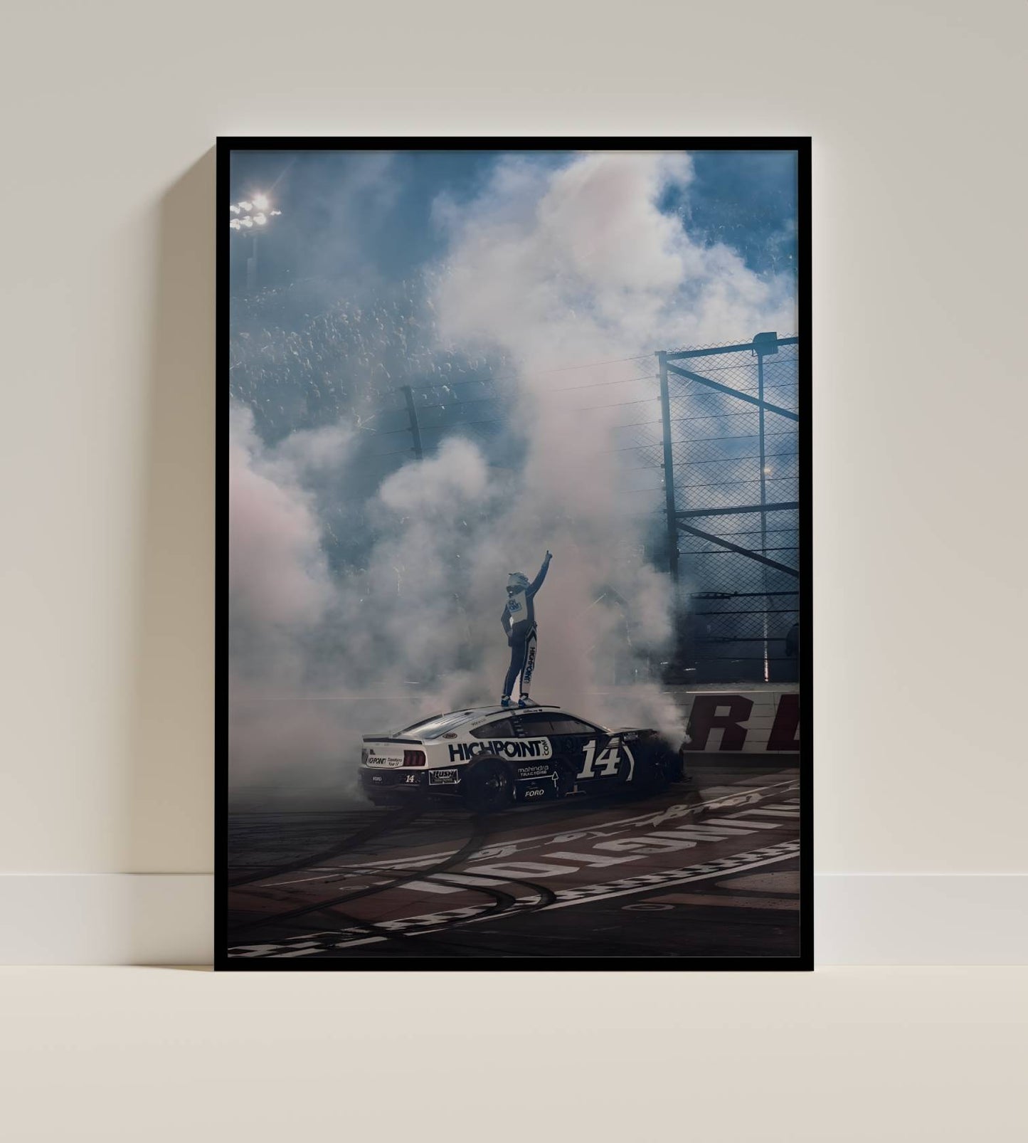 NASCAR Victory Burnout Poster Frame