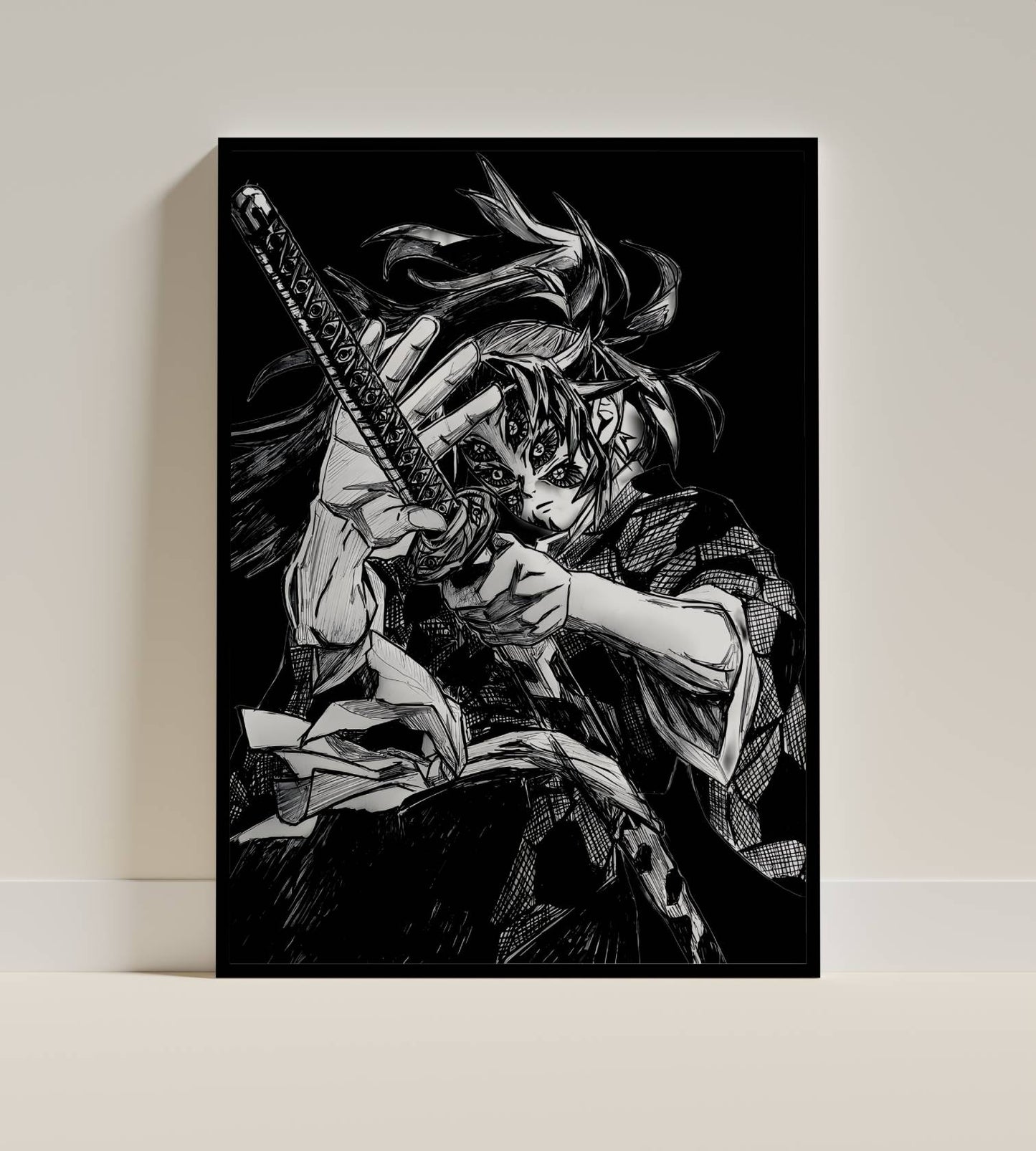 Upper moon 1( kokushibo) Art Poster Frame