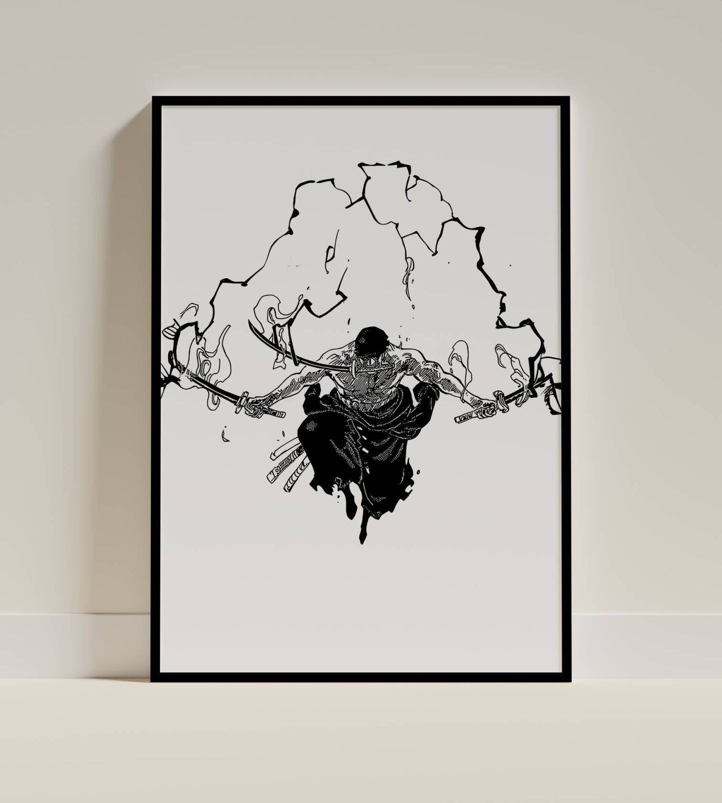 King of Hell (Roronoa Zoro) Art Poster Frame
