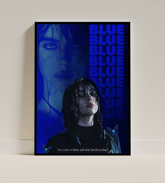 Billie Eilish Blue Song Frame