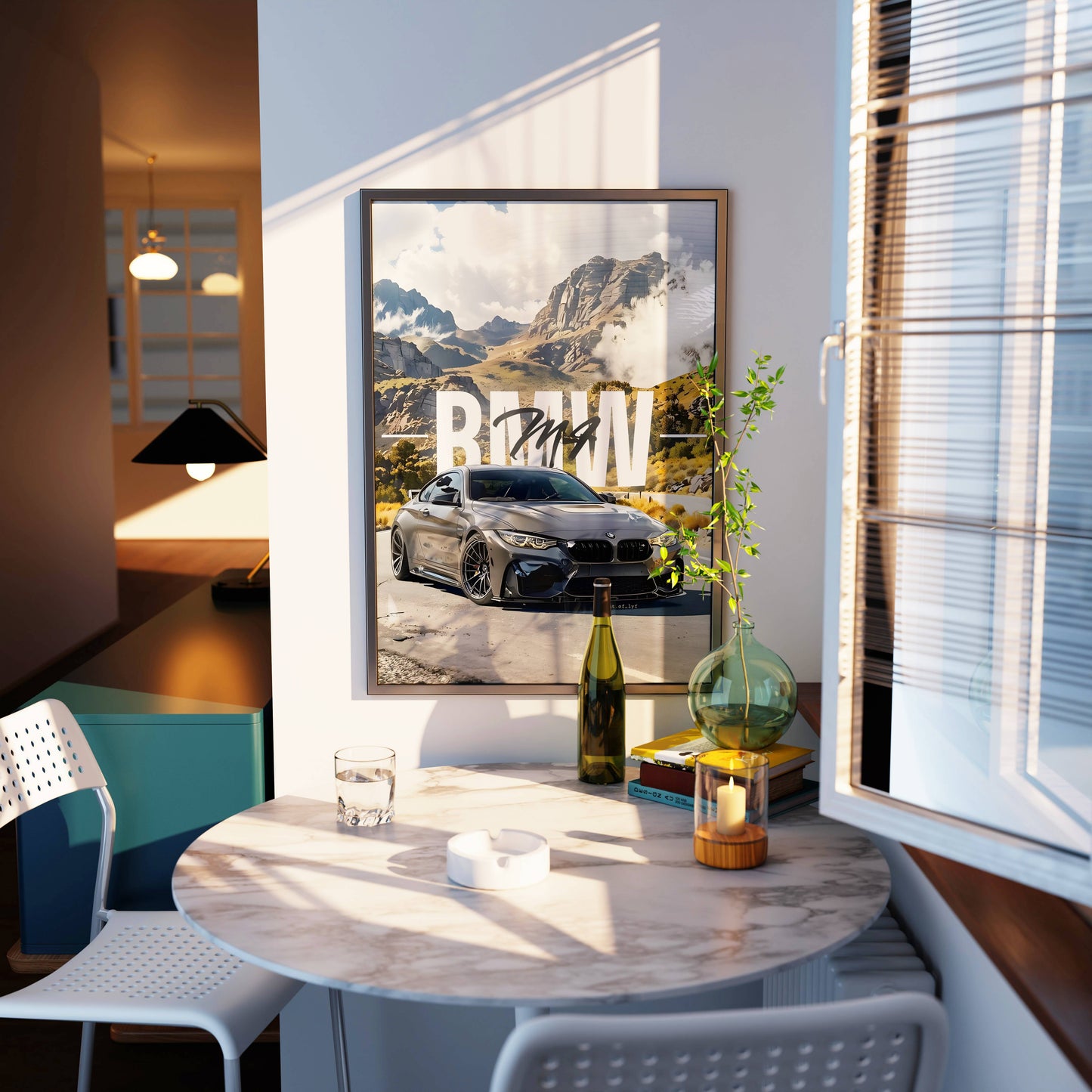 BMW Alpine Drive Poster Frame
