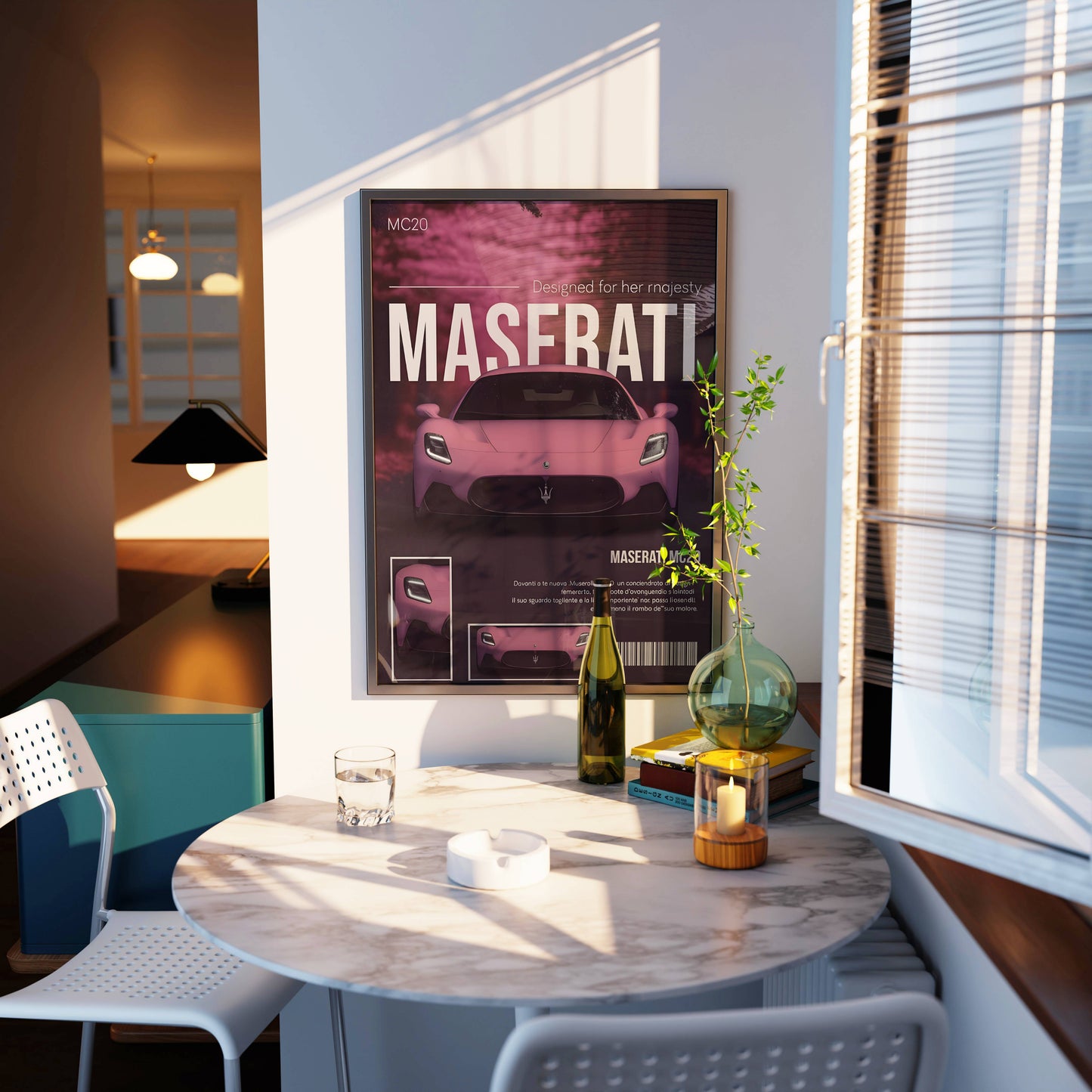 Maserati Car Poster Frame