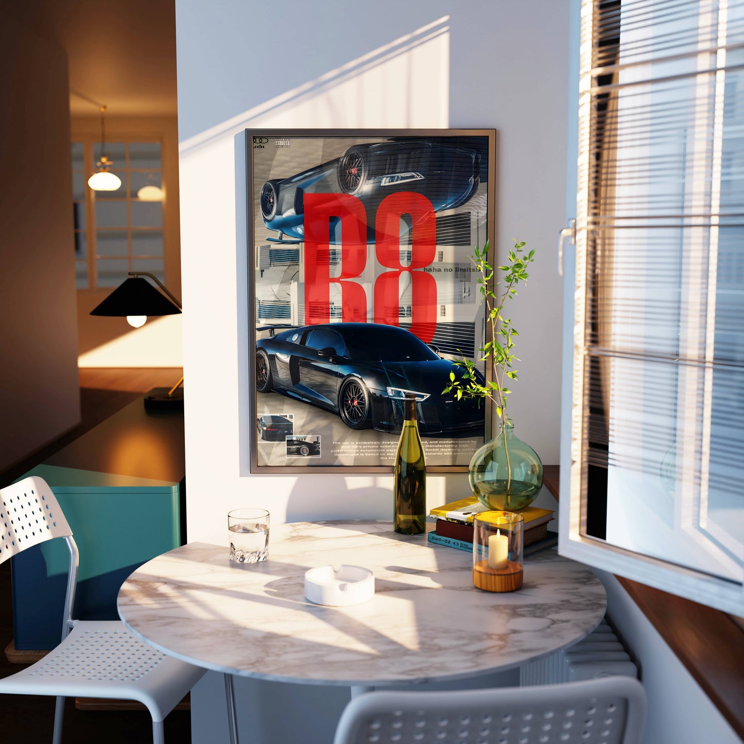 Audi R8 Sports Car Poster Frame