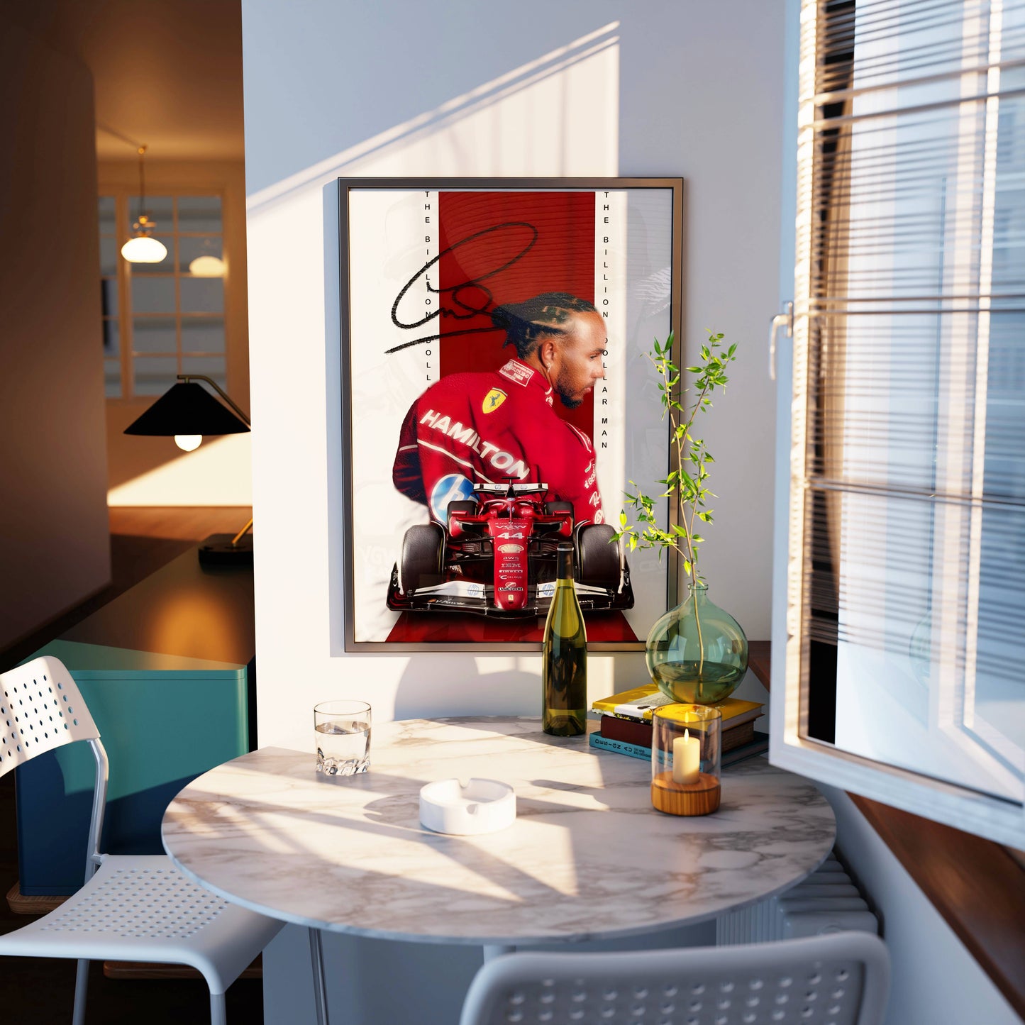 Lewis Hamilton Ferrari Poster Frame