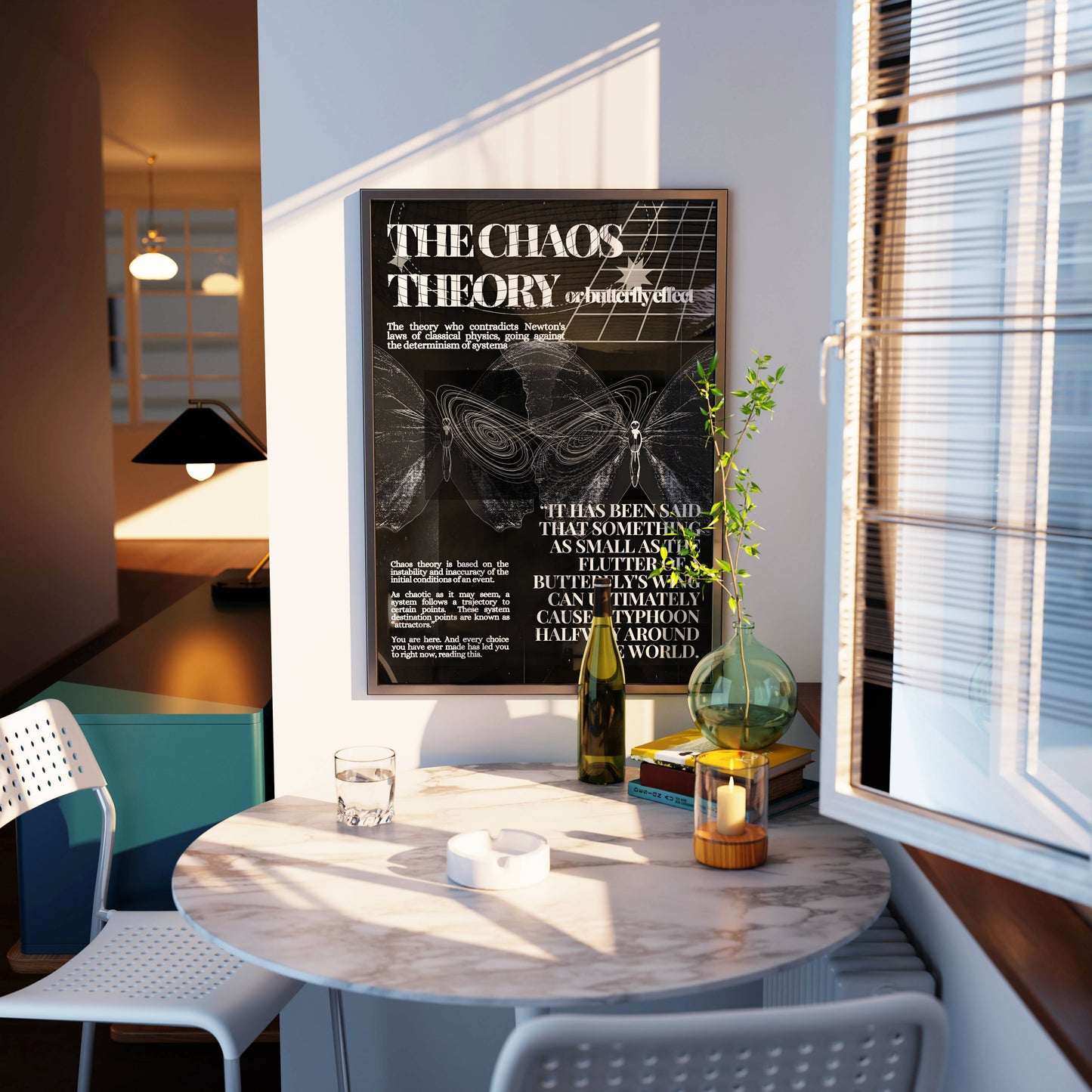 Chaos Theory Butterfly Effect Poster Frame