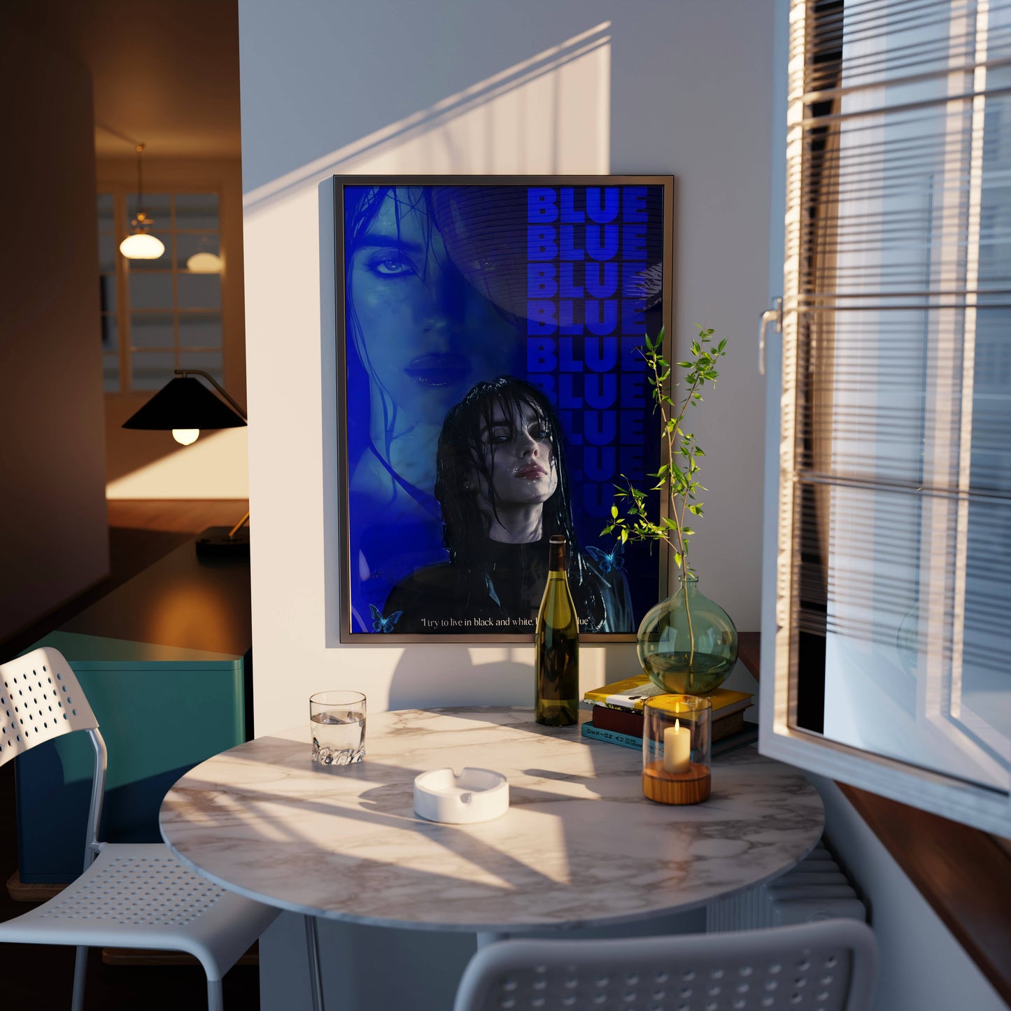 Billie Eilish Blue Song Frame