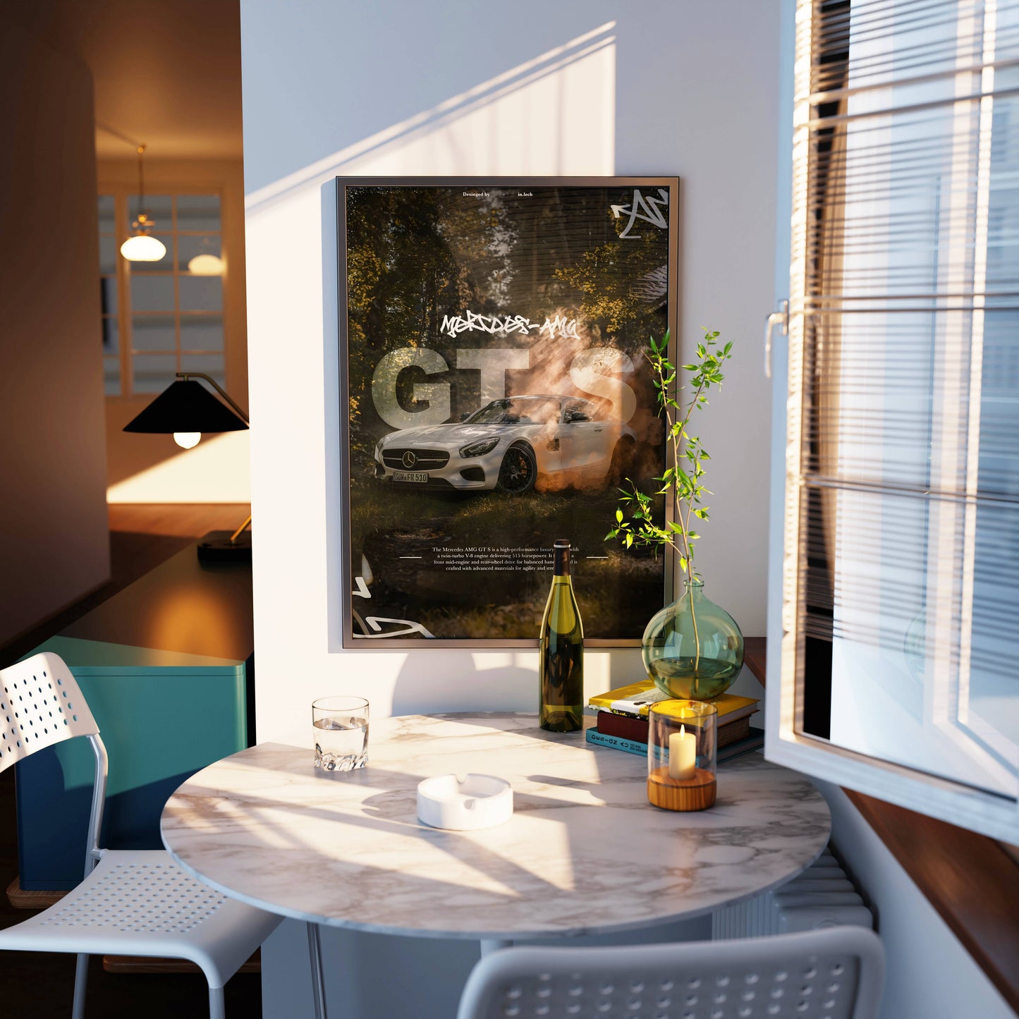 Mercedes GTS Car Poster Frame