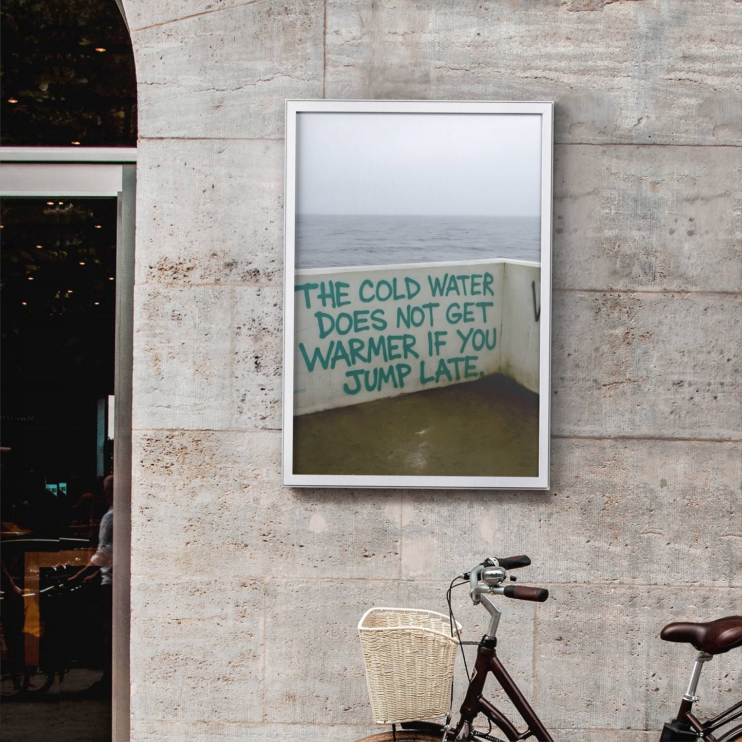 Cold Water Quote Motivational Frame