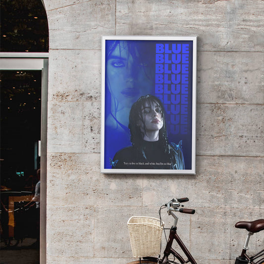 Billie Eilish Blue Song Frame