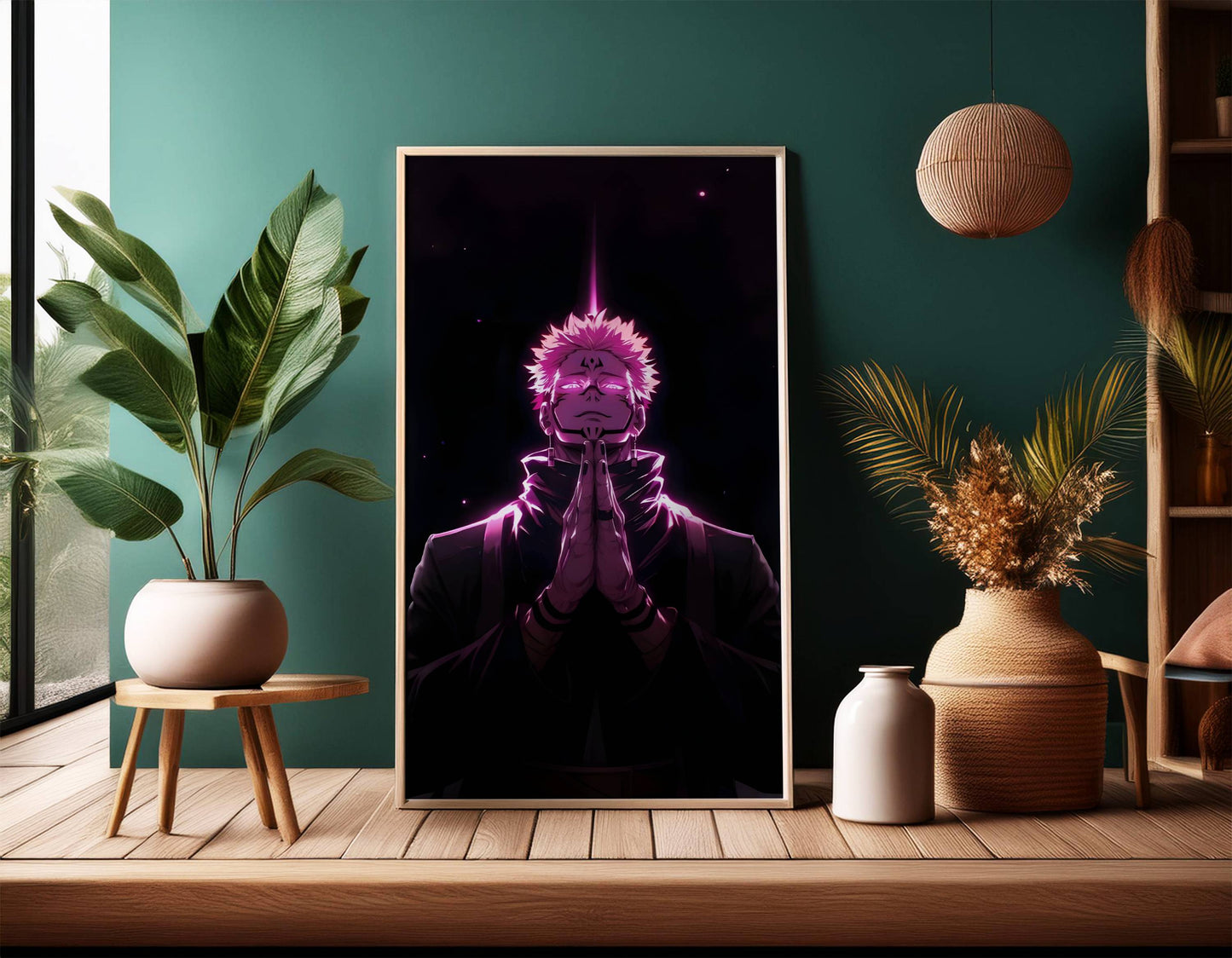 Ryomen Sukuna AURA FARM Art Poster Frame
