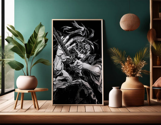 Upper moon 1( kokushibo) Art Poster Frame