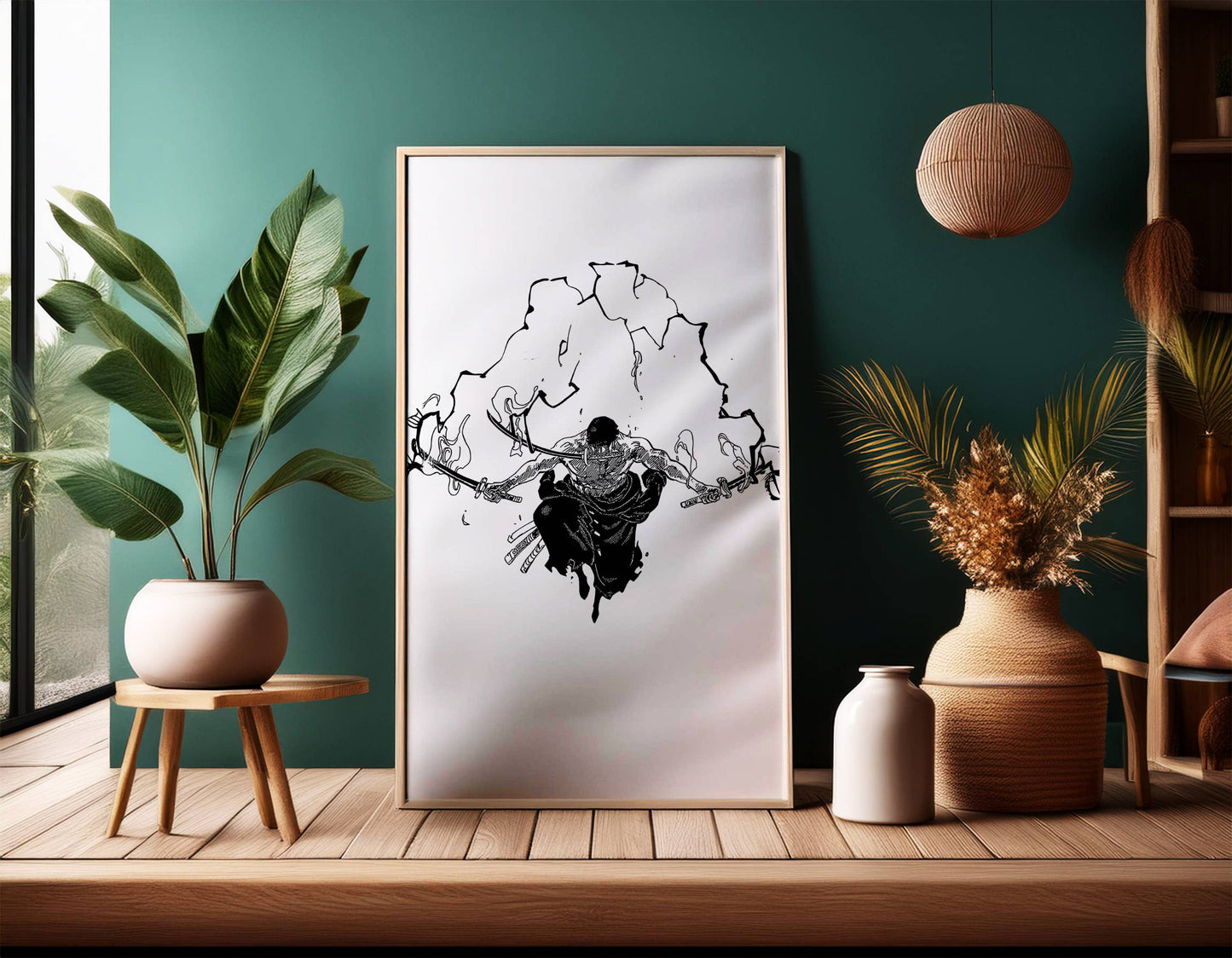 King of Hell (Roronoa Zoro) Art Poster Frame
