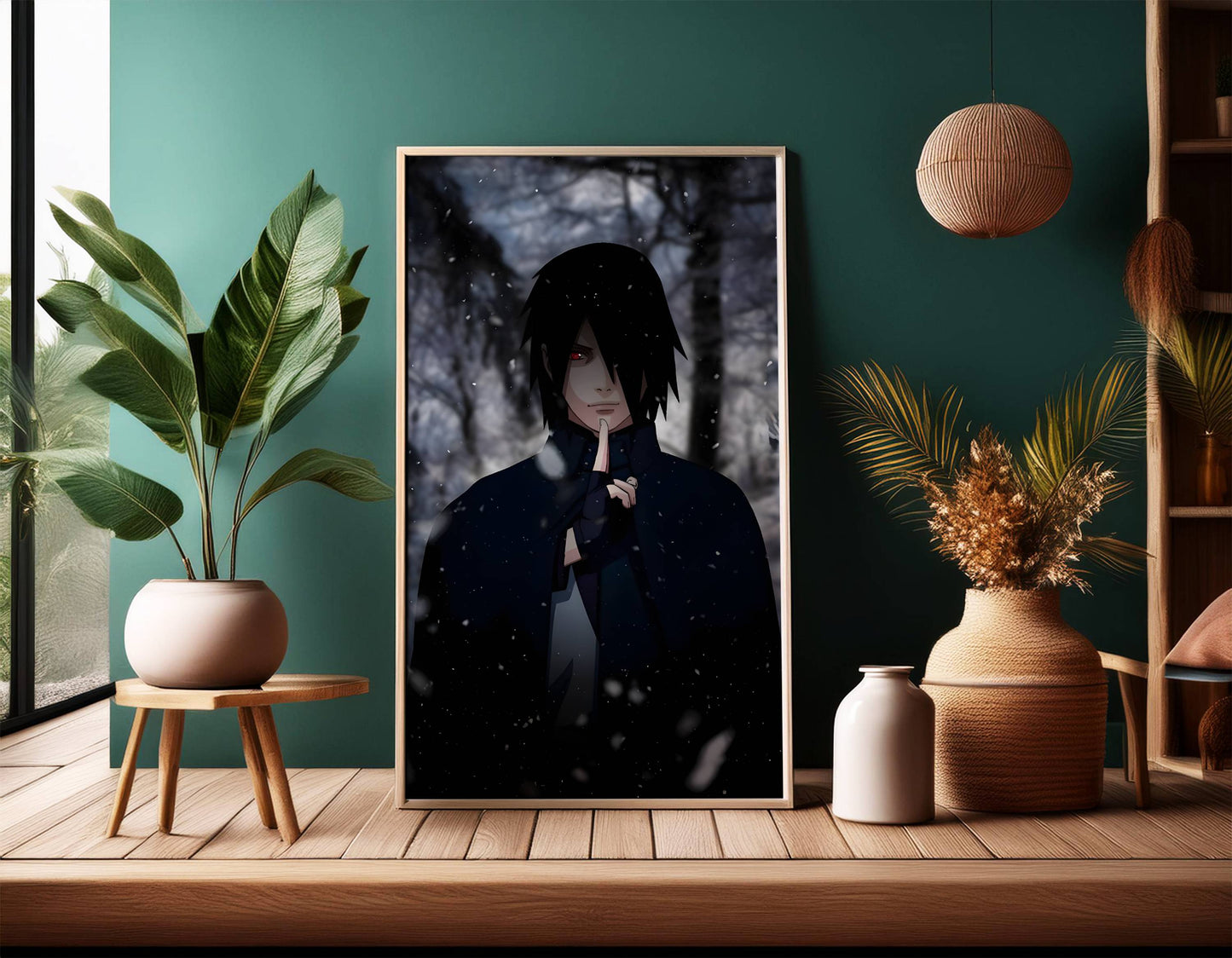 Sasuke Uchiha Naruto Anime Art Poster Frame