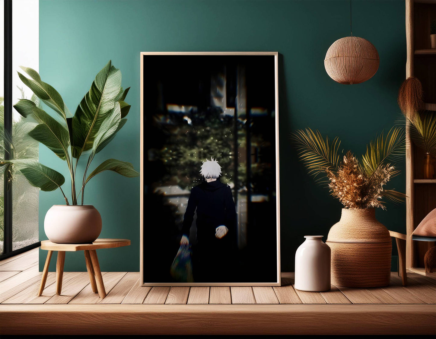 Gojo Satoru Jujutsu Kaisen Dark Art Poster Frame