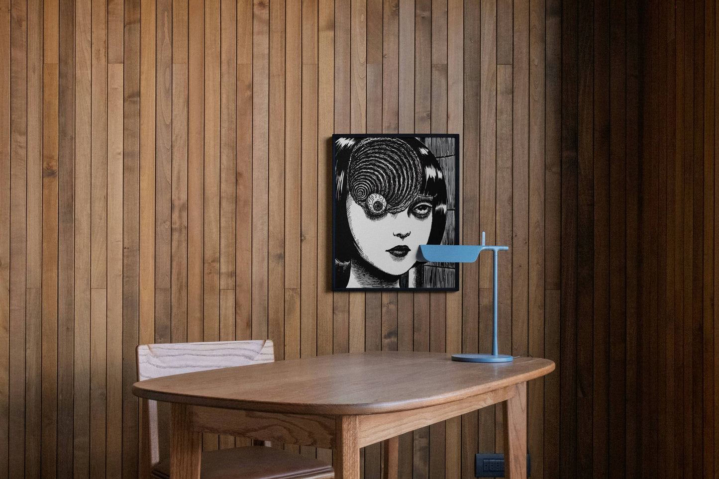 Junji Ito Uzumaki Horror Manga Art Poster Frame