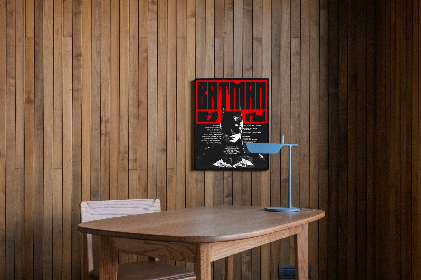 The Batman Red Black Graphic Poster Art Frame