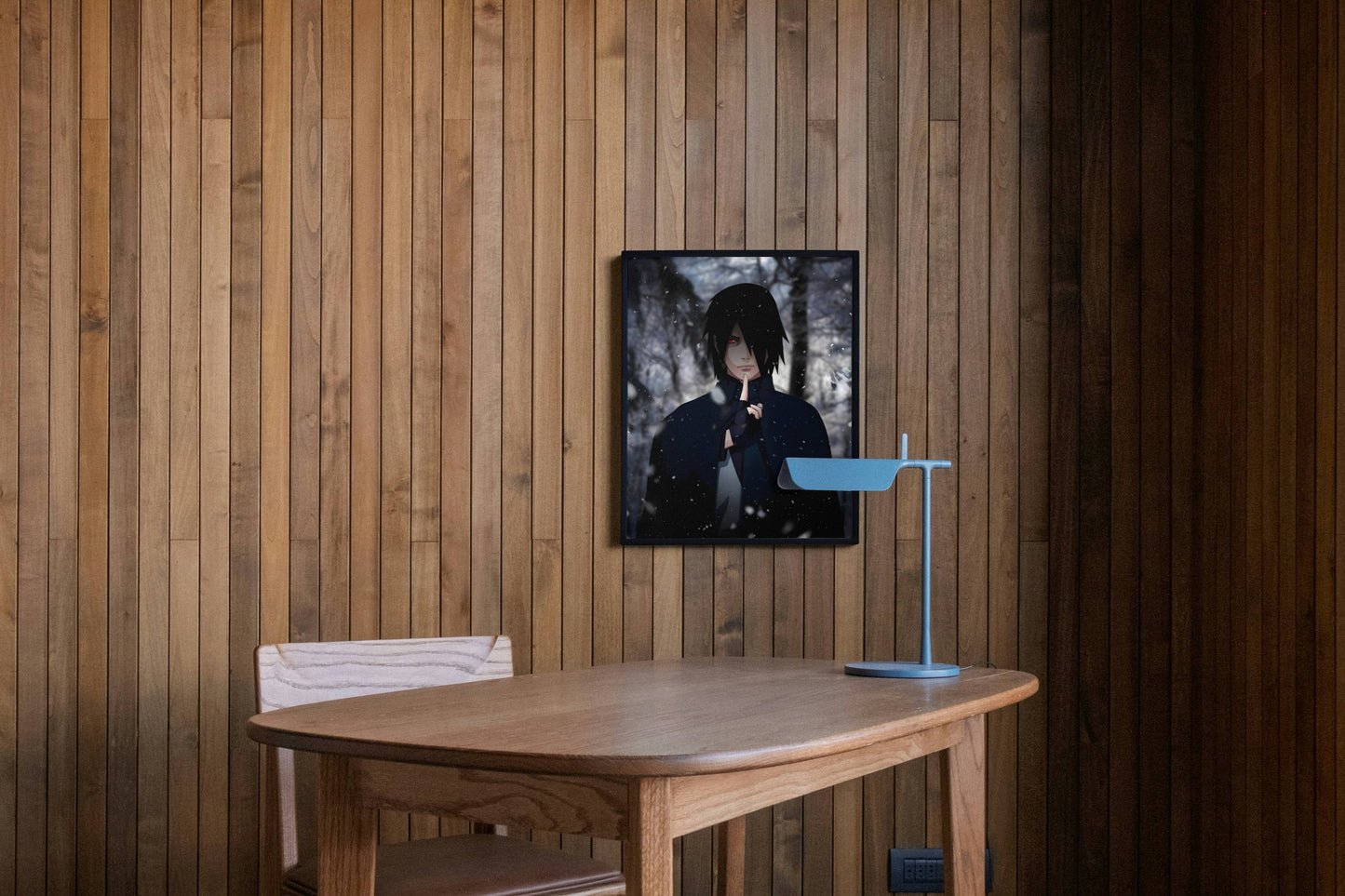 Sasuke Uchiha Naruto Anime Art Poster Frame