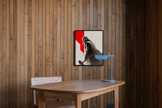 Darth Vader Black White Red Accent Portrait Art Print | Star Wars Wall Poster